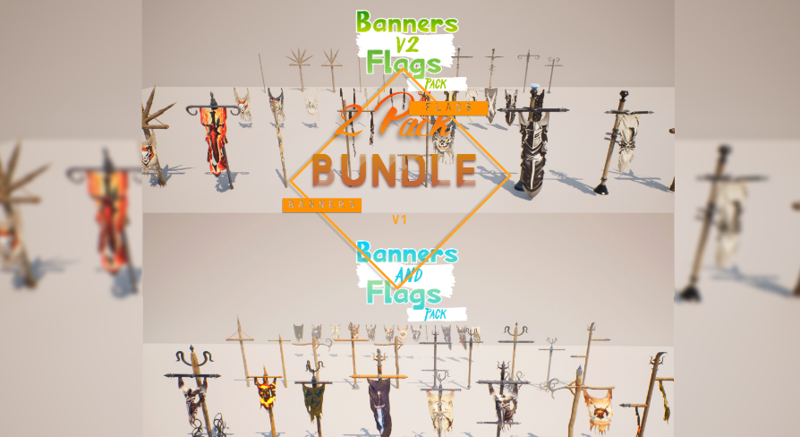 Banners Flags Bundle | Fab