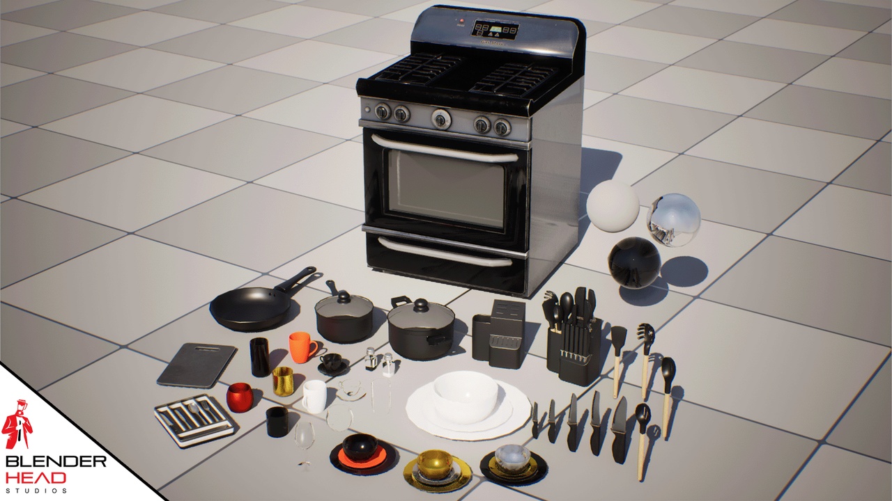 出品Kitchenware Complete Set | 29 Meshes | 3D Asset Pack - BHSのメディア1