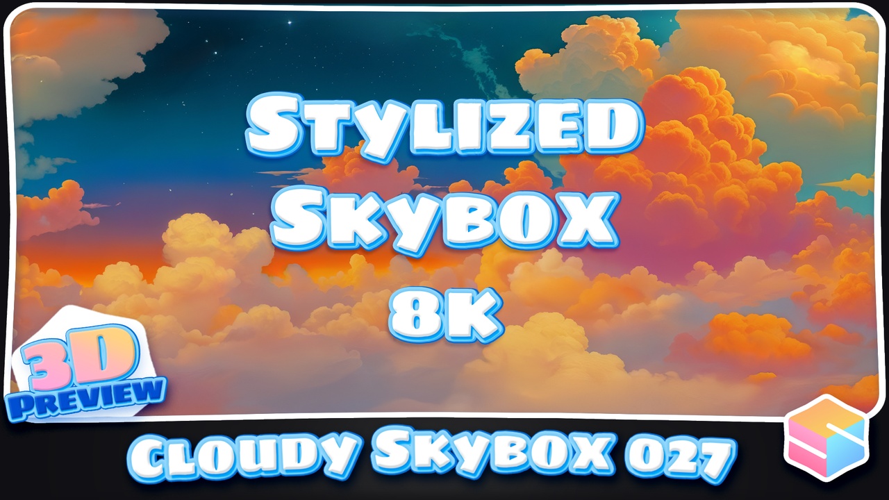 Media 1 for listing 8k Stylized Cloudy Skybox 027