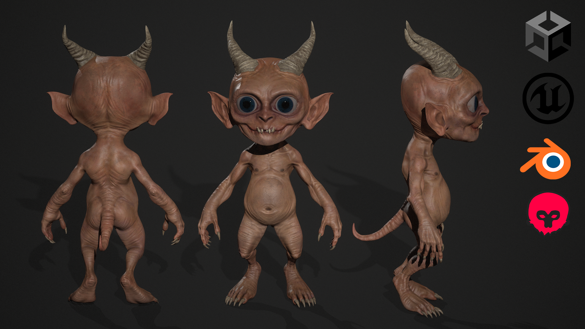 Demon Body Modifiers Game Ready Rigged Demon Character | Fab