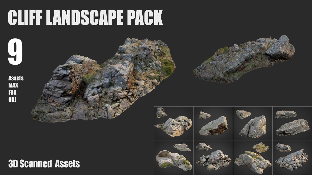 Cliff landscape pack bundle | Fab