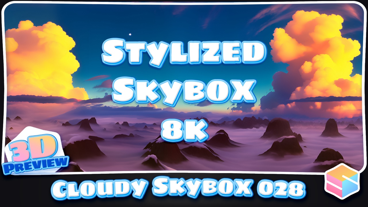Media 1 for listing 8k Stylized Cloudy Skybox 028