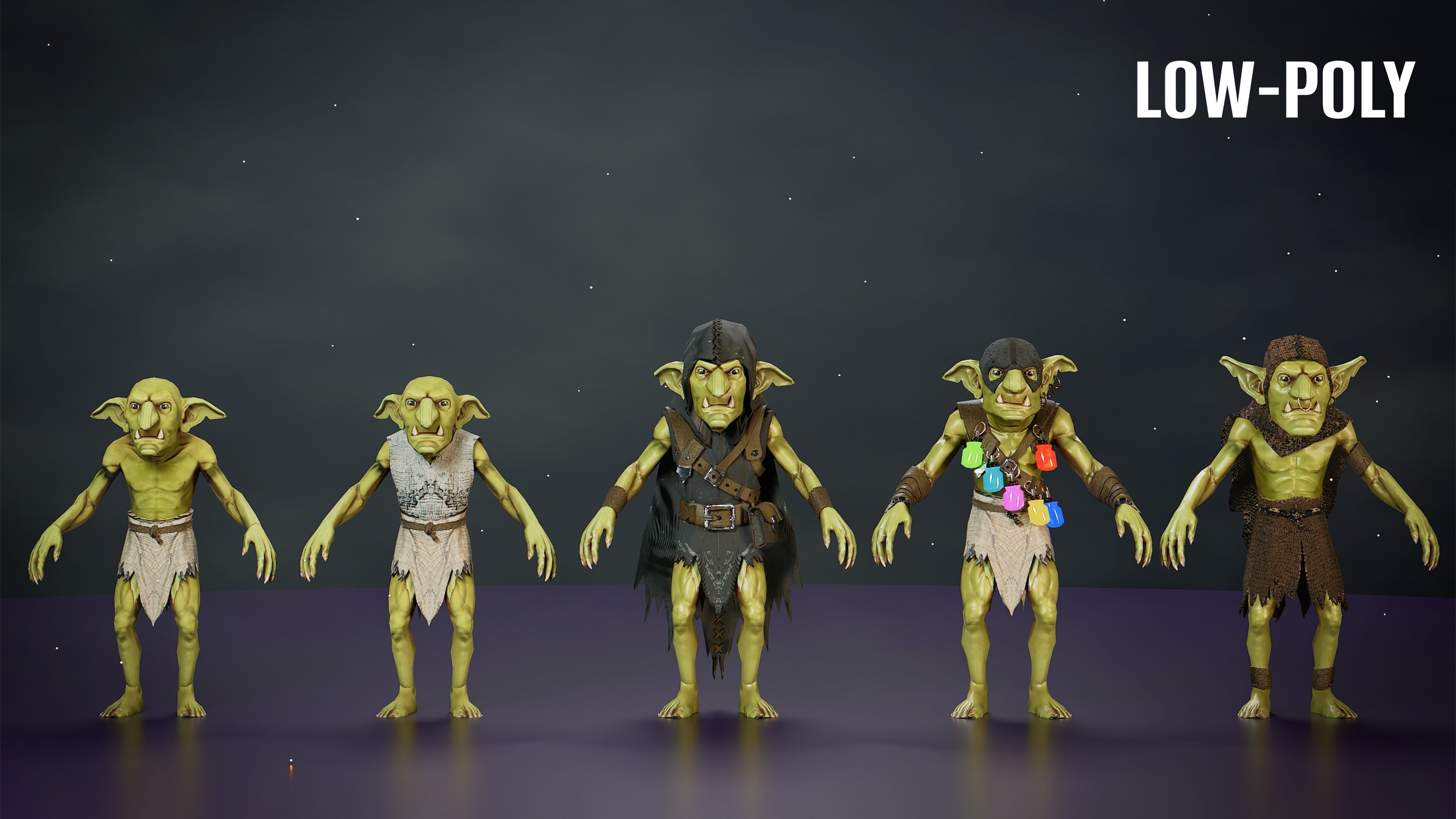 Media 1 for listing Goblin Faction – Complete Enemy Pack | 9 Units | Rigged | Epic Skeleton