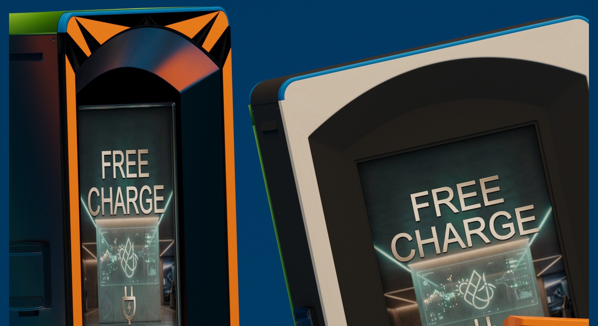 Media 1 for listing EV Charging Station Collection Set Modern Charging Pack - Modern 6 EV Chargers