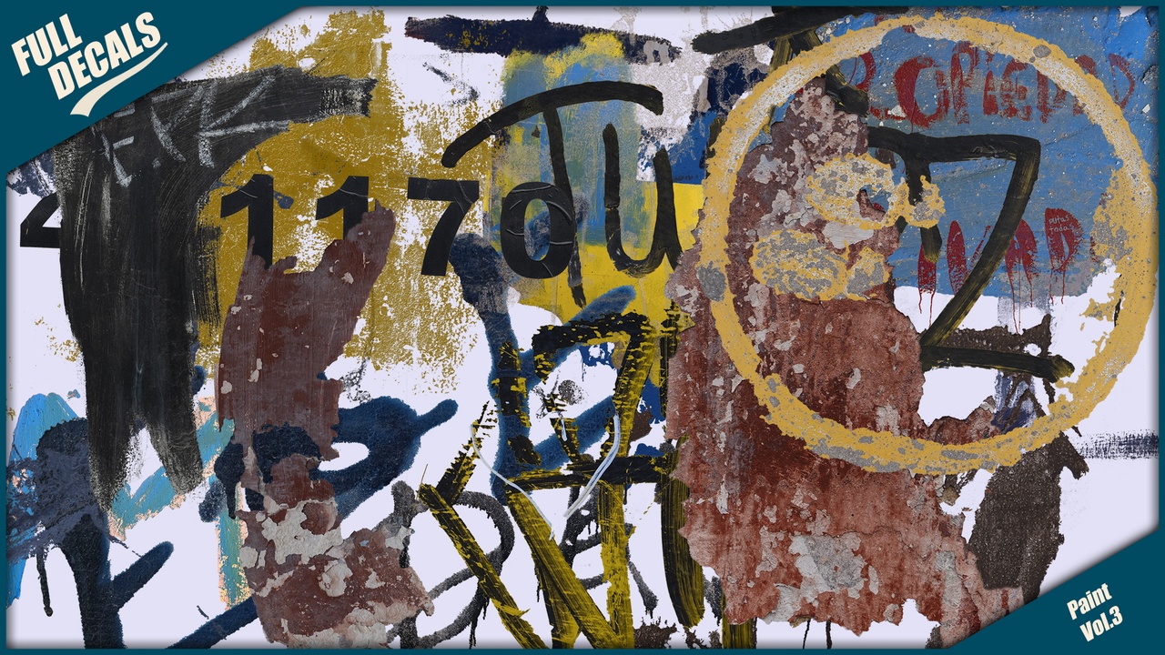 Media 1 for listing Paint Stains Decals Collection vol. 3