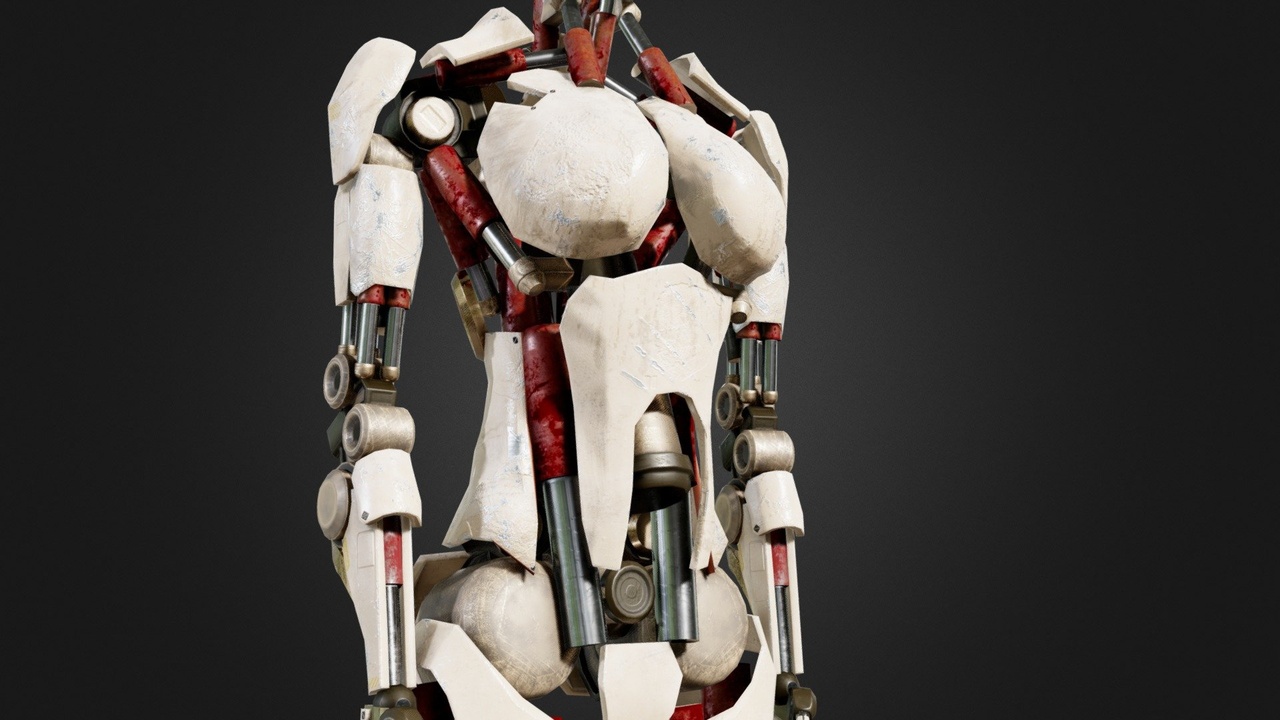 humanoid robot (cyborg) (rigged) | Fab