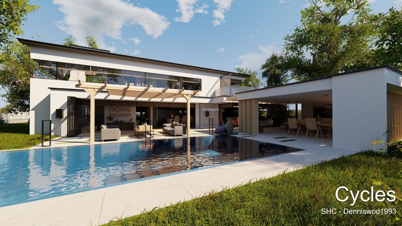 Media 1 for listing Modern villa 2021 Blender Eevee and Cycles 1