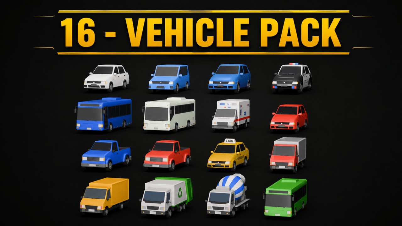 Low Poly Modern City Asset Pack | Fab