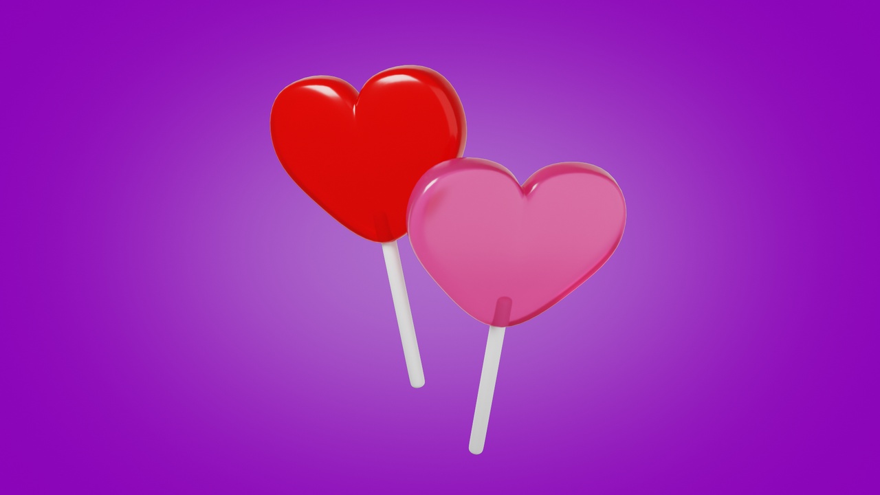 Media 1 for listing Heart Lollipops