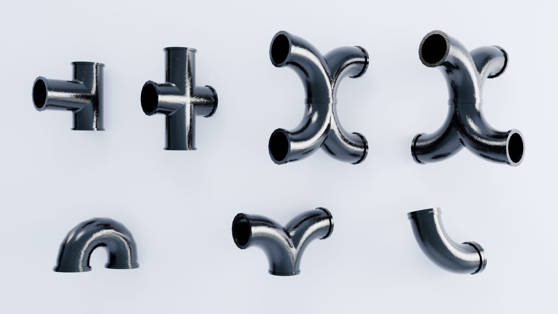 Big Pipe Pack 2 – Heavy-Duty Industrial Pipes Collection | Fab