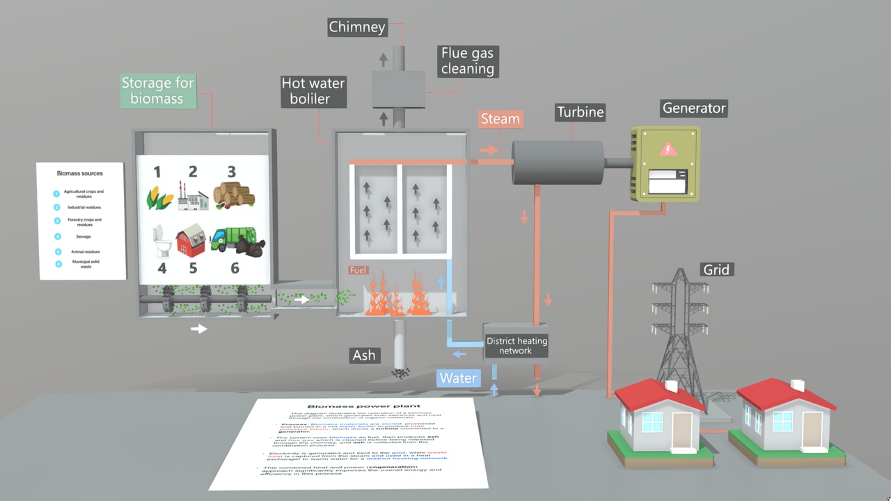 Media 1 for listing Biomass power plant (diagram)
