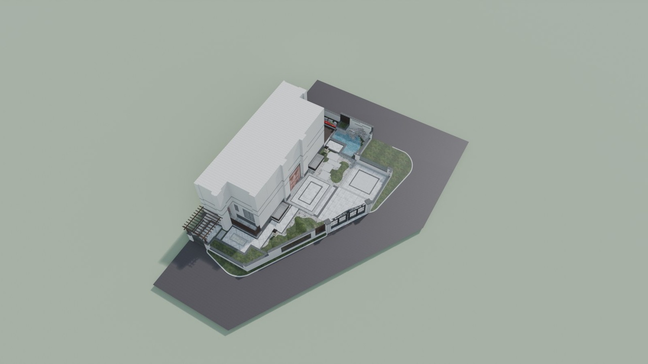 Media 1 for listing New Chinese Style Villa Courtyard Garden 3D Model