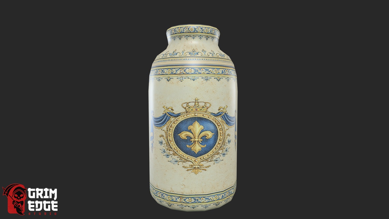 Media 1 for listing Royal Crest Decorative Porcelain Pot