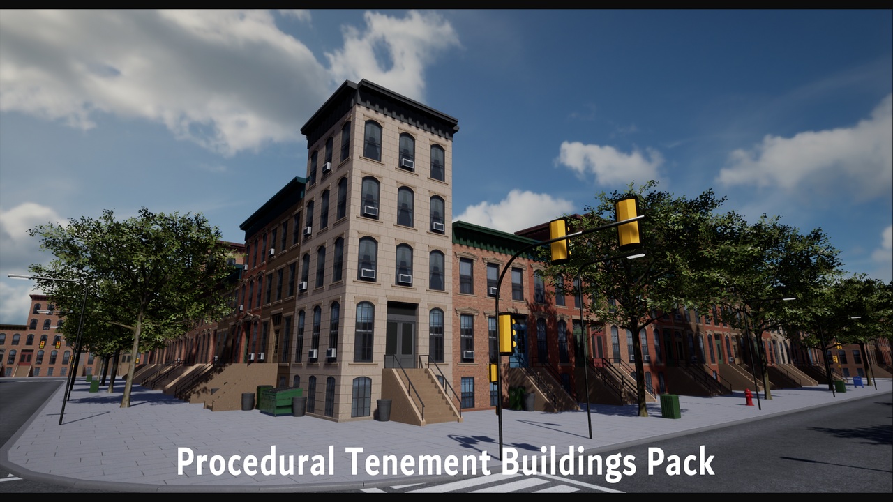 Media 1 for listing Procedural Tenement Buildings Pack