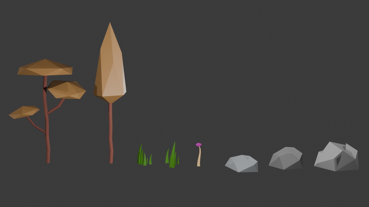 Media 1 for listing Nature Low-Poly Pack