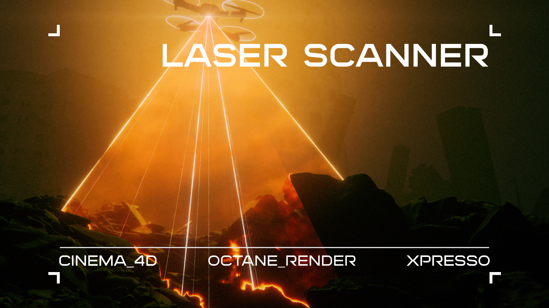 Laser Scanner [C4D/Octane/Physical/Xpresso] | Fab