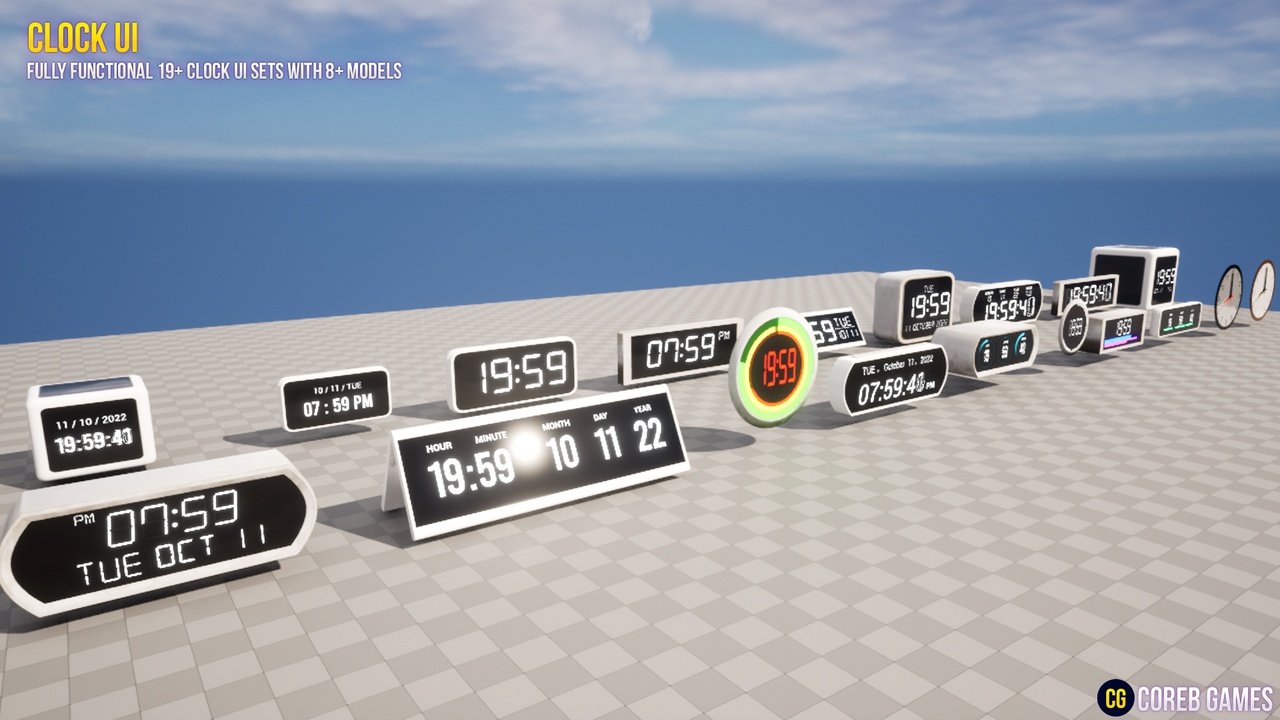 Clock Task Ui Clock UI Pack | Fab