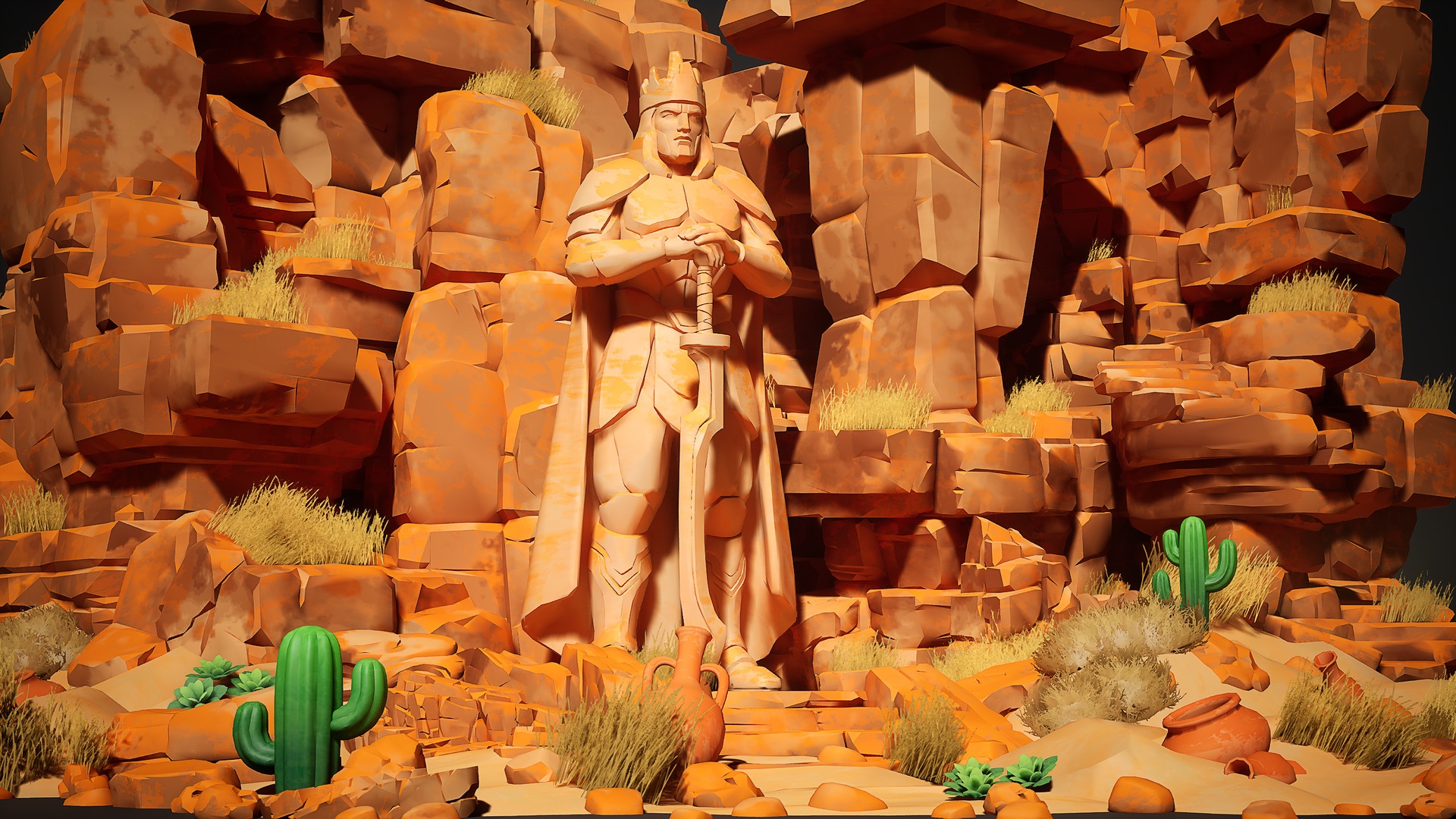 Media 1 for listing Desert Guardian - Low Poly Stylized Asset Pack