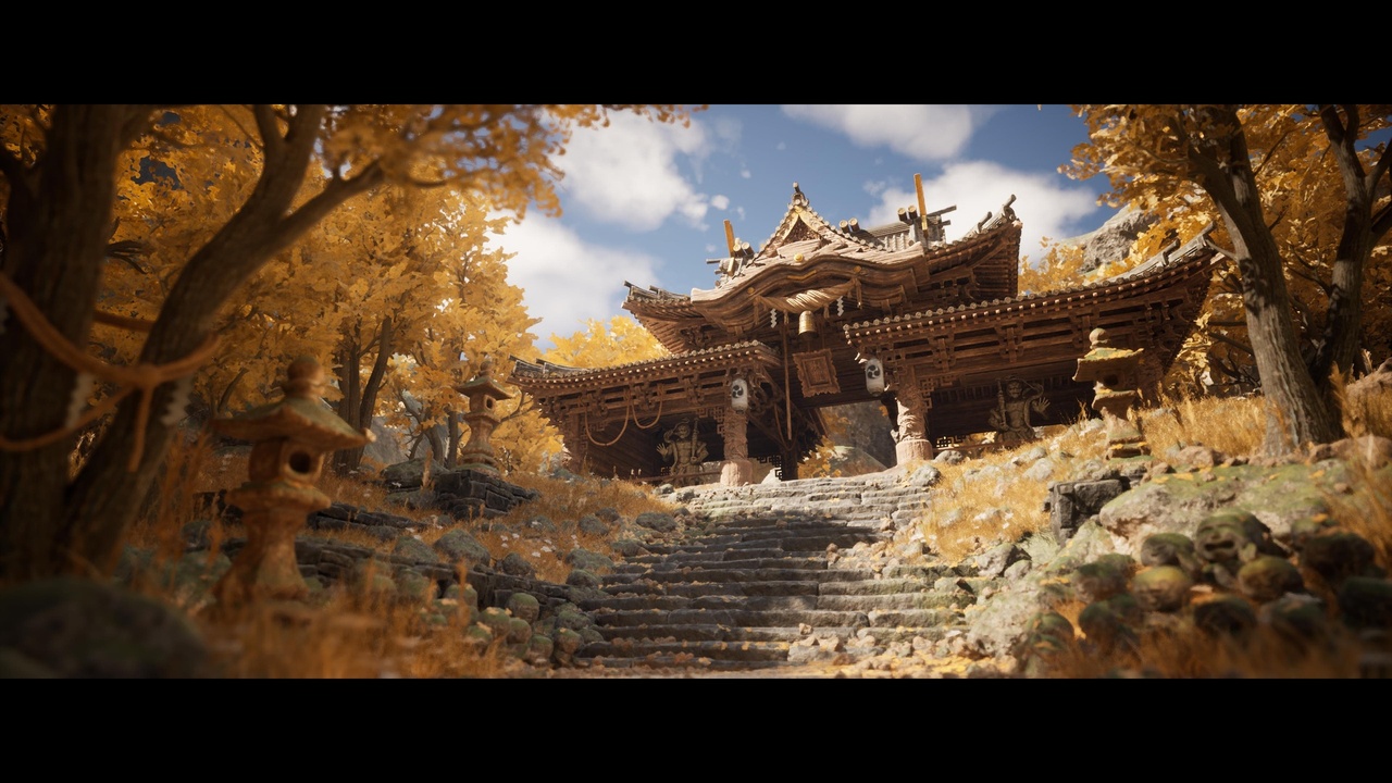 Mountain Temple (Japanese Temple, Ancient Temple, Temple Shrine, Feudal Japan)