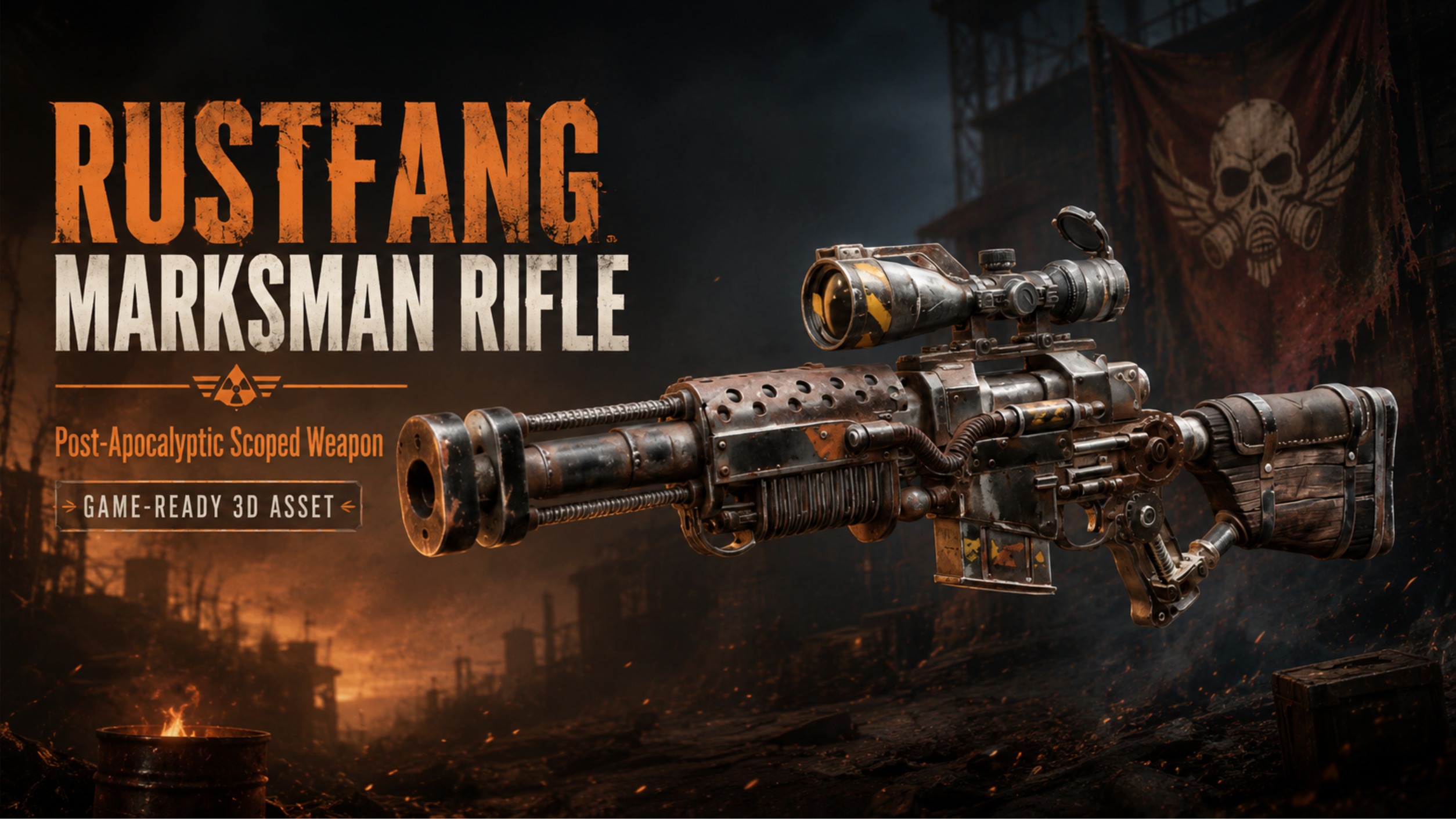 Rustfang Marksman Rifle – Post-Apocalyptic Scoped Weapon | Fab