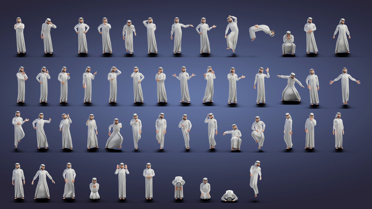 商品 Cartoon Arab Man Rigged 的媒体 1