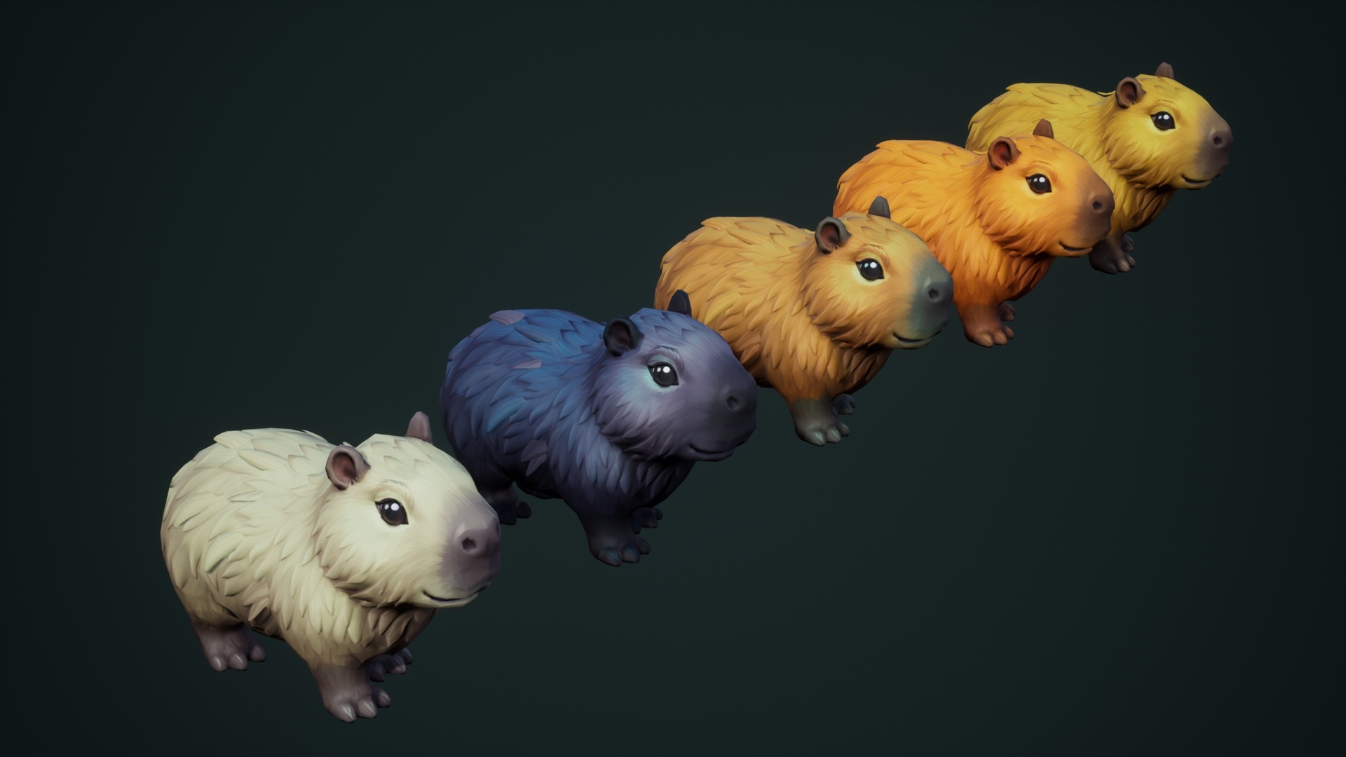 Media 1 for listing Stylized Capybara - Animated Lowpoly Animal Model