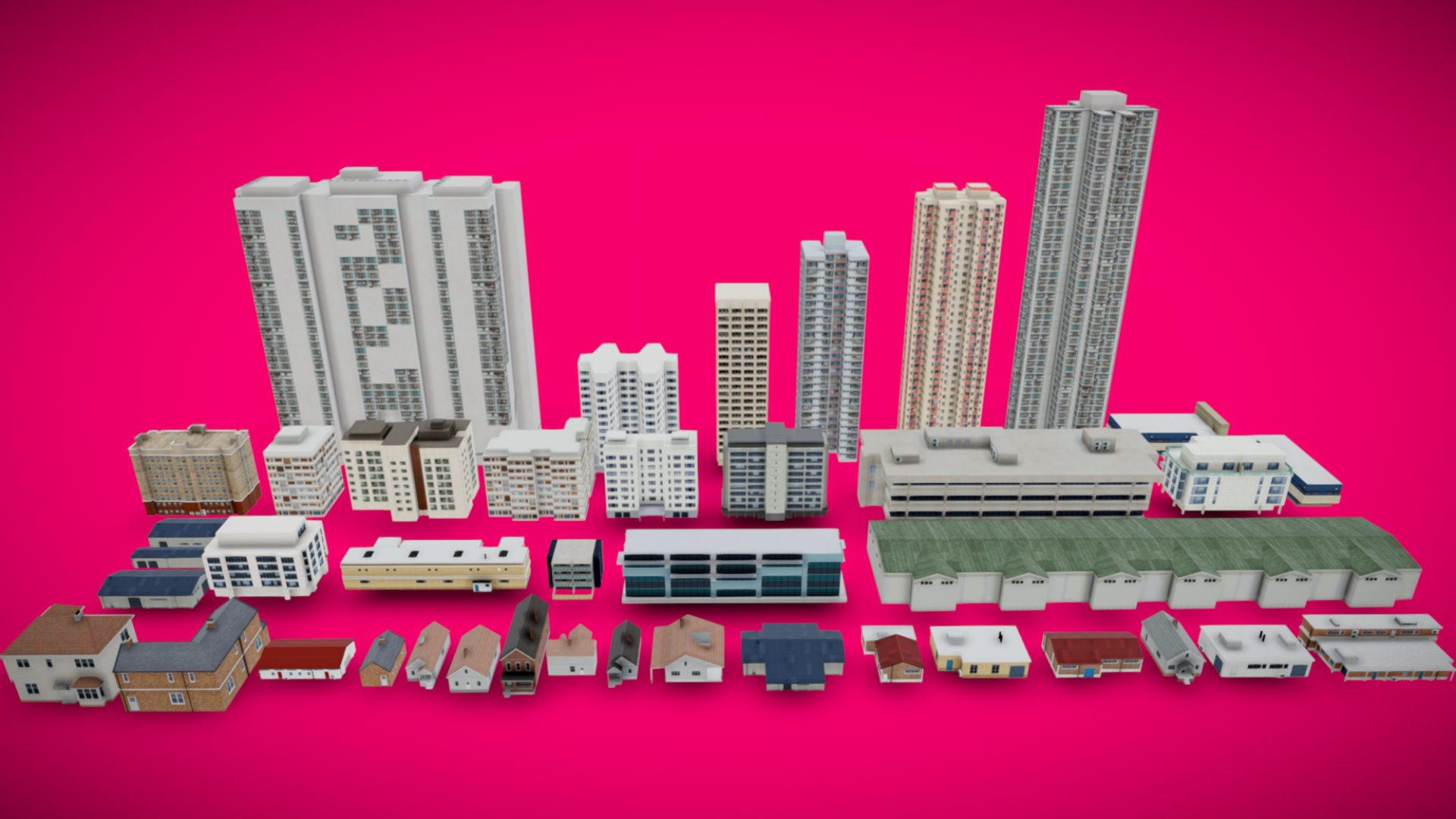 City Buildings, Houses, and Shops Pack – 3D Game Assets | Fab
