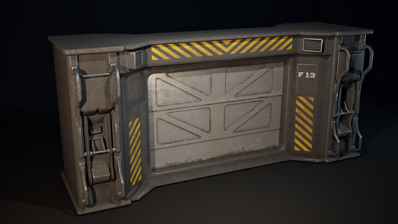 Media 1 for listing Sci-fi Industrial Bunker Gate