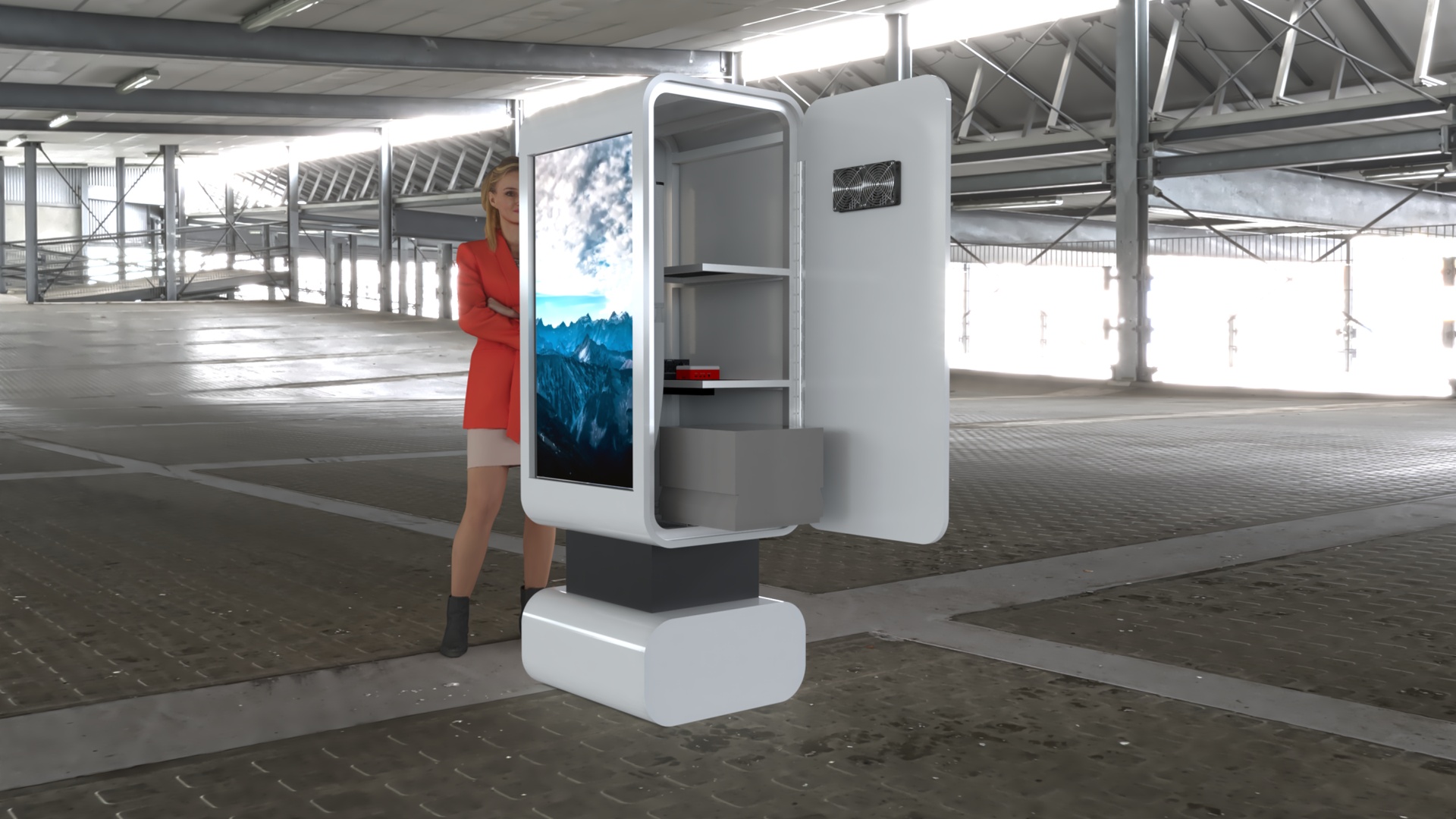Media 1 for listing Modern Self Photo Kiosk Digital Selfie Studio 3D model