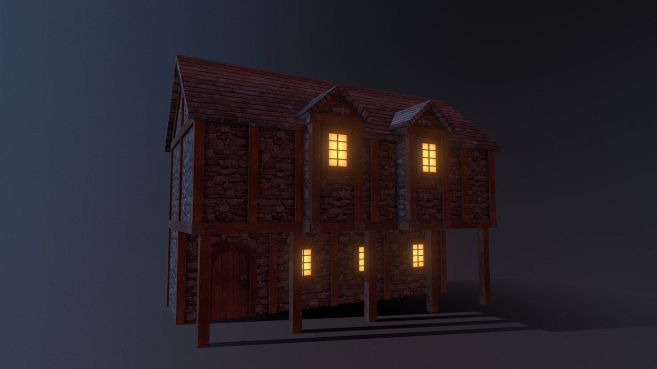 Media 1 for listing Medieval House Low Poly