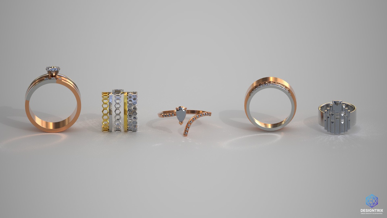 Media 1 for listing Diamond Ring 3D Models Pack