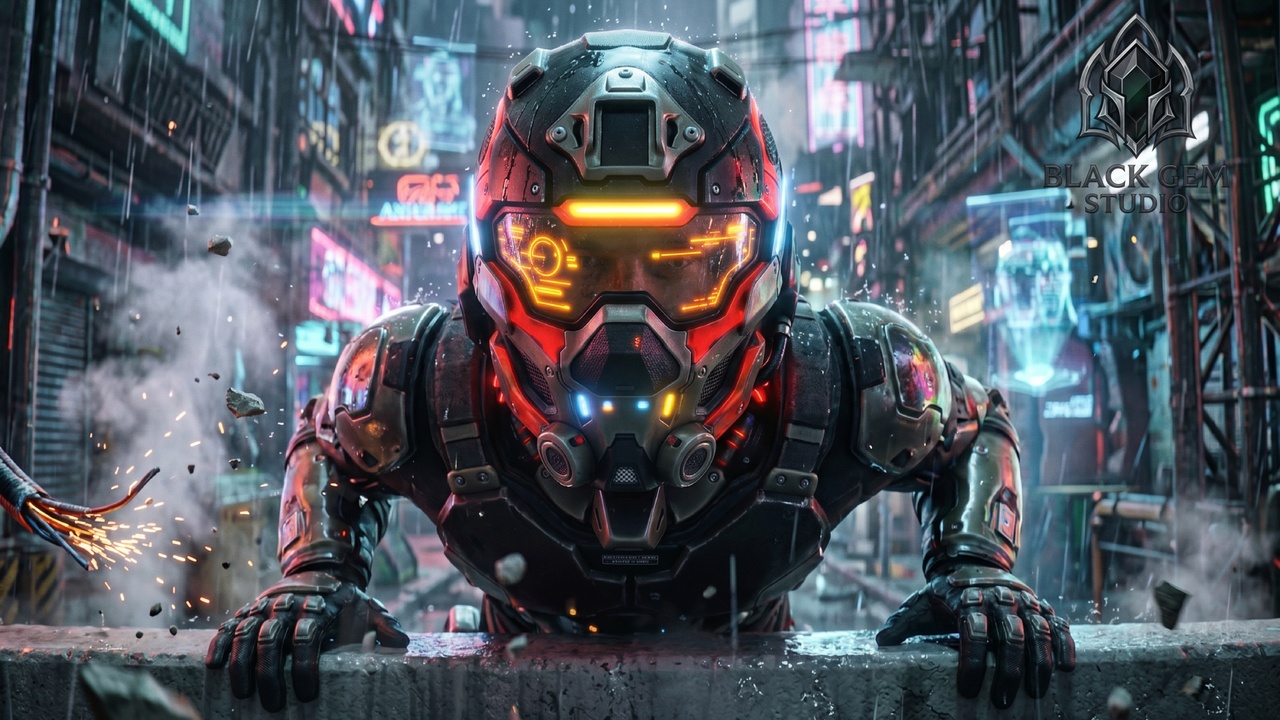 Media 1 for listing Vortex Strike Cyber Helmet for Futuristic Metahuman Operatives
