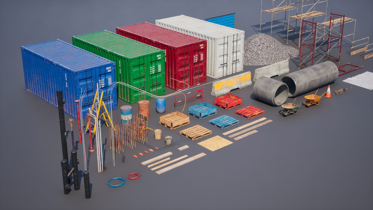 Media 1 for listing Construction site props pack