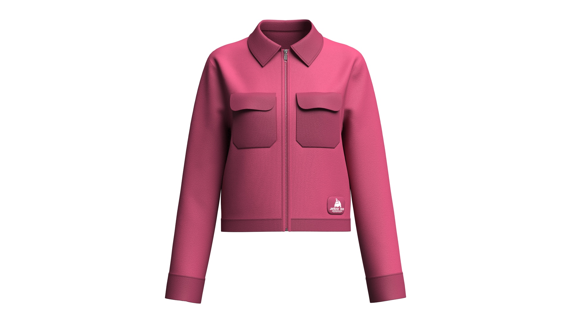 Media 1 for listing Girls Zip - Up Collared Jacket With Flap Pocket | High Poly