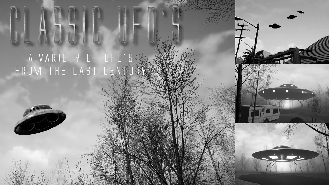 File multimediali per l'articolo UFO KIT BASH 1 16 Low Poly PBR UFOs: 1