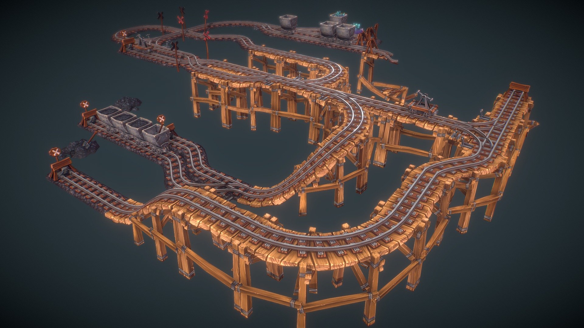 Modular Rail Set - Hand Painted Series | Fab