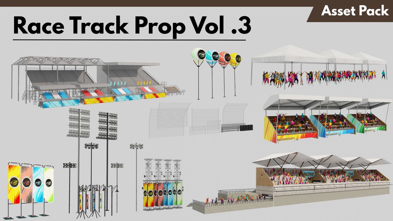 Media 1 for listing Race Track Props Pack Vol. 3