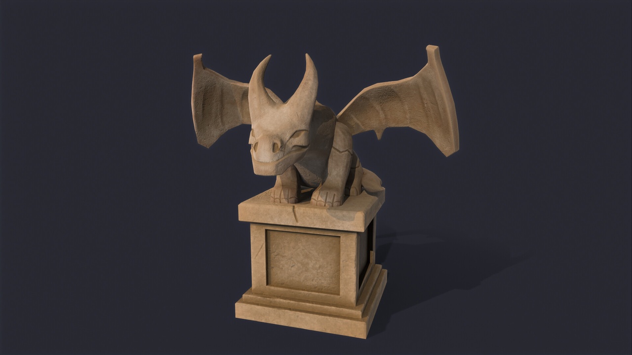 Media 1 for listing Gameready Gargoyle Low-poly 3D model