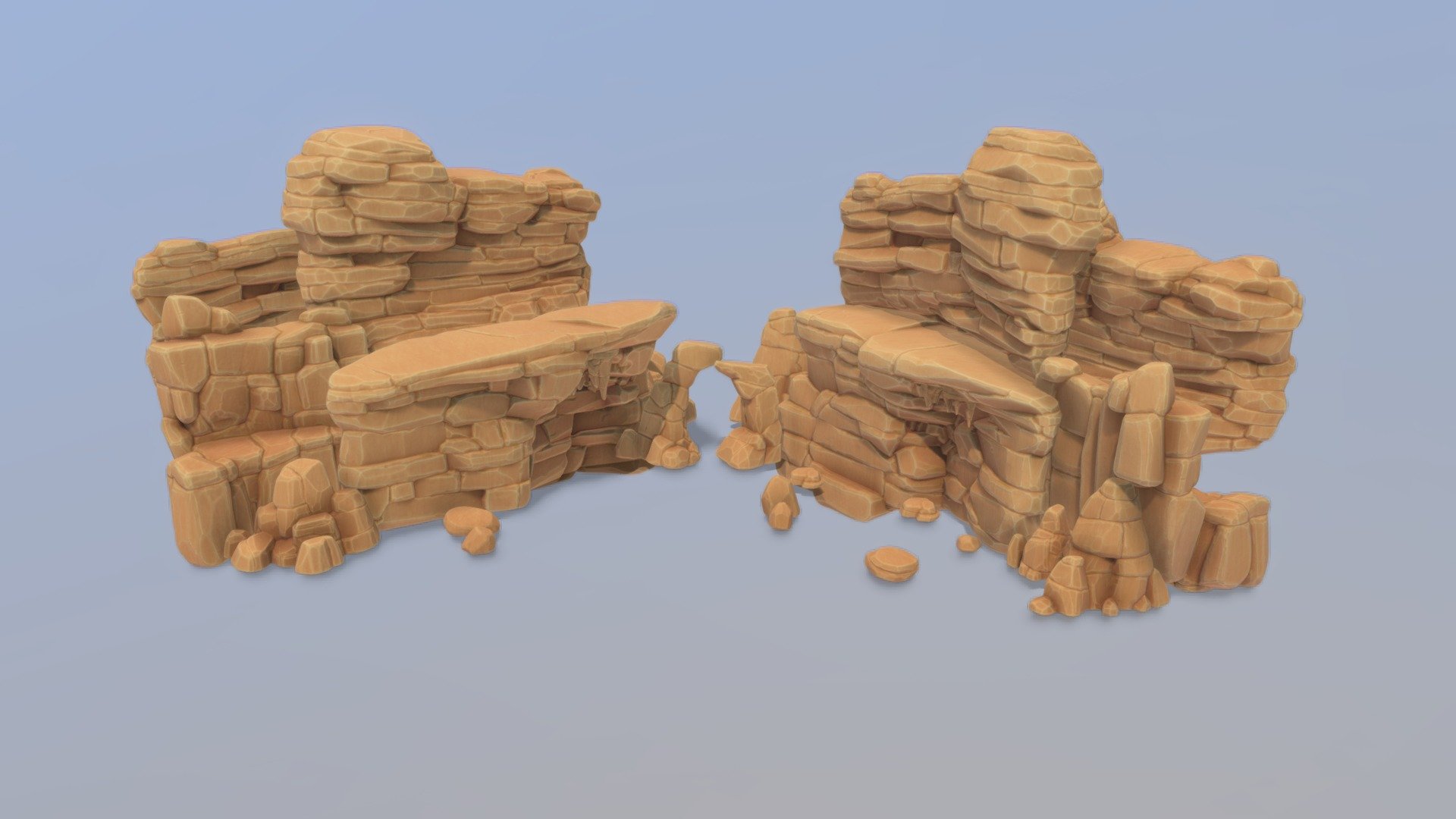 Stylized SandStone Rock Pack | Fab