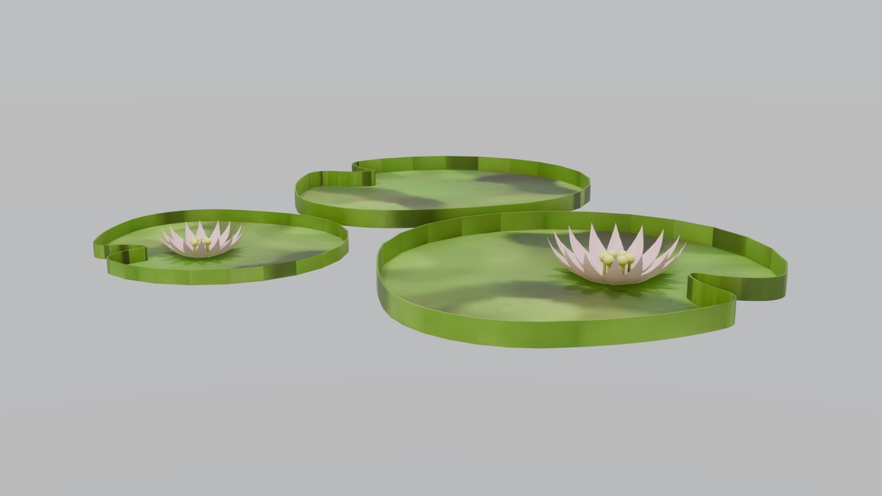 Media 1 for listing Large Lotus Pond Landscape Scene 3D Model