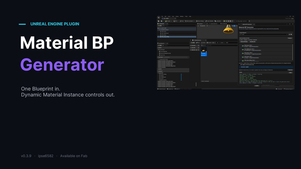 Media 1 for listing Material Blueprint Generator
