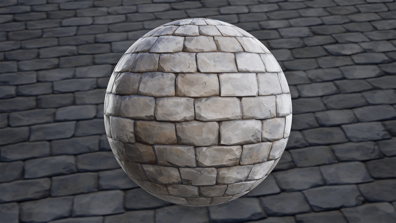 Media 1 for listing Stylized Stone Wall 01A - Material