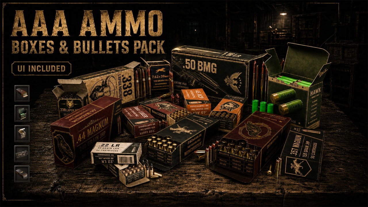 Media 1 for listing Ammo Boxes & Bullets Pack