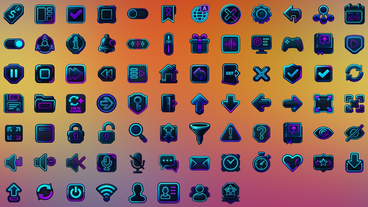 Media 1 for listing Cyberpunk Neon UI — Premium Core Interface [Vol. 1]