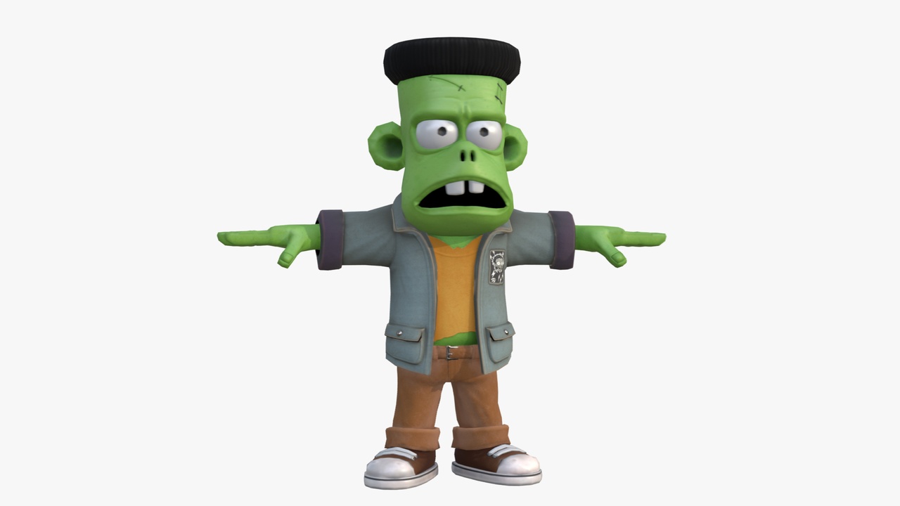 Media 1 for listing Stylized Frankenstein Character – Cartoon Monster