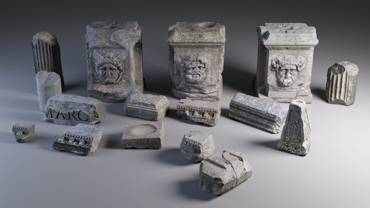 Медиа 1 для объявления Roman Ruins Sculpted Plinths Pack