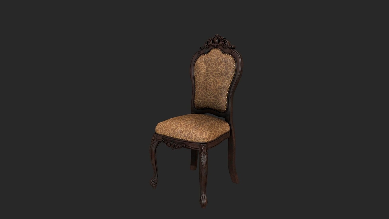 Media 1 for listing Antique Chair Low-poly 3D model