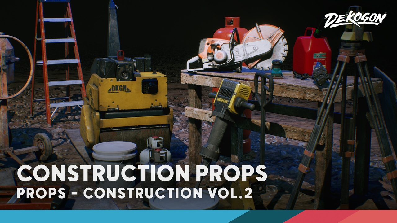 Media 1 for listing Construction Site VOL. 2 - Tools, Parts, and Machine Props