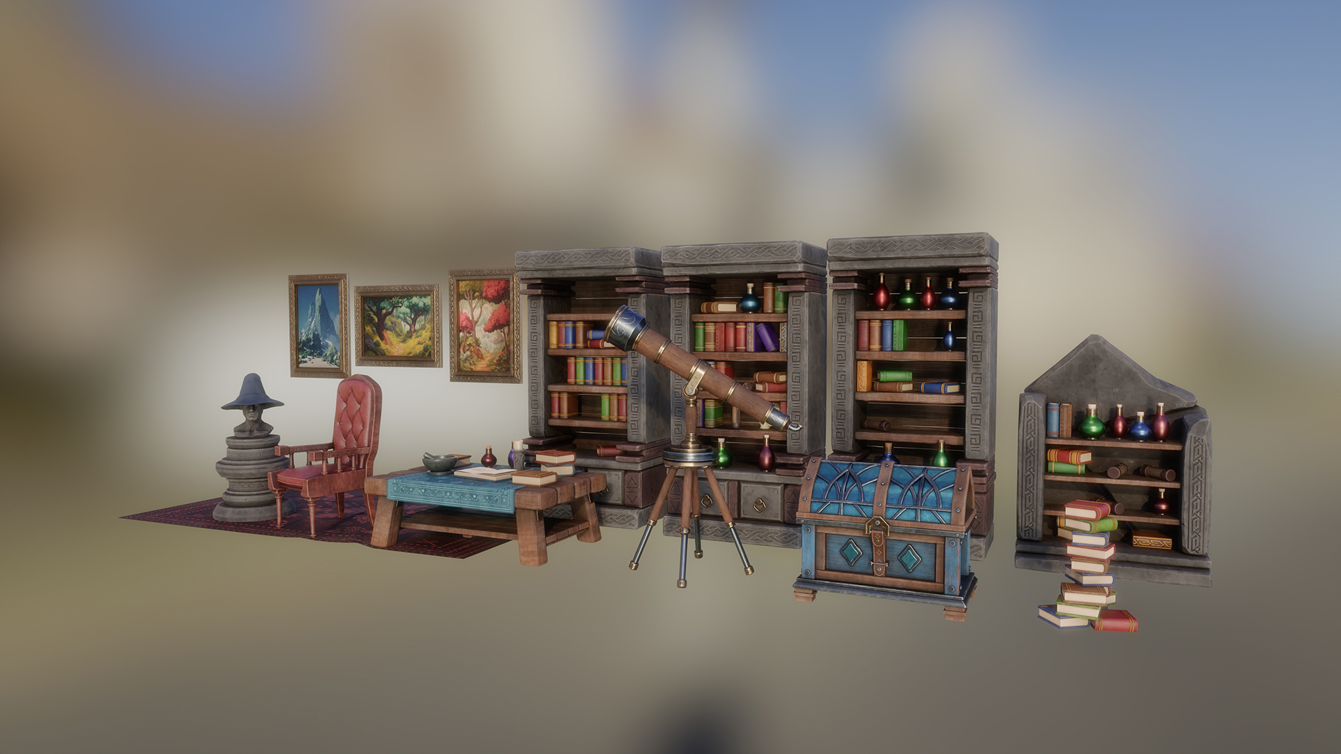 Wizard Study Assets | Fab