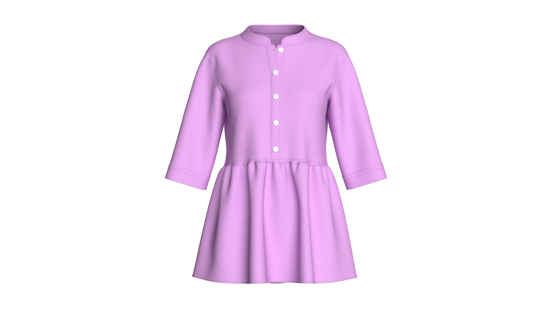 Media 1 for listing Girls Three - Quarter Sleeve Peplum Tunic Top | High Poly